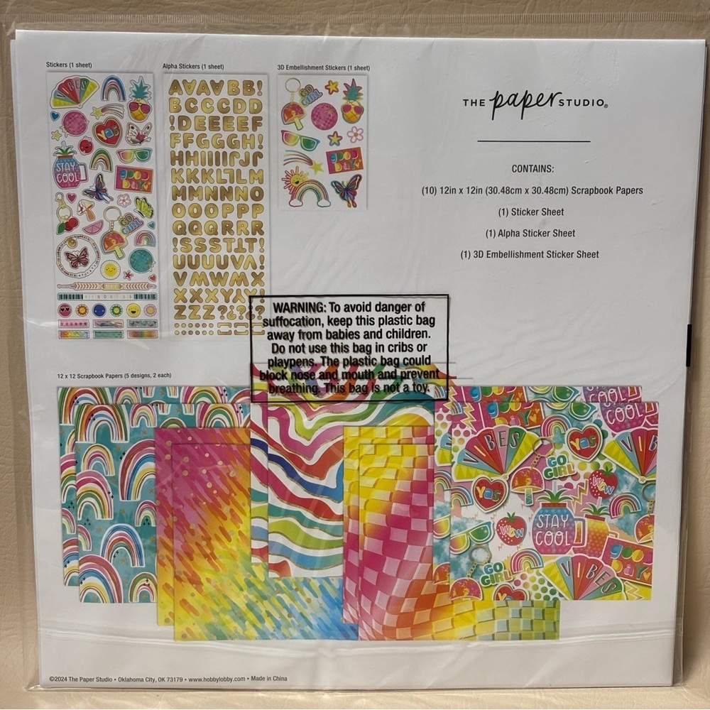 The Paper Studio Dreamy Disco Dayz Paper Crafting Scrapbook 13 Piece Kit - Picture 5 of 6